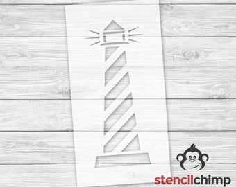 Lighthouse stencil | Beach stencil for wood sign | Striped Lighthouse | Beach house decor | Nautical stencil | Ocean Stencil for Pallet Art