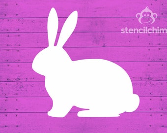 Easter Stencil | Bunny Rabbit Stencil | Sitting Bunny Stencil | Rabbit Stencil |  Easter Decorations | Spring Stencil