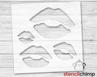 Valentine's Day Stencil | Lip Stencil | Kiss Stencil |  Bachelorette stencil | Love Stencil | Wood sign stencil