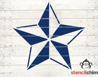 Beveled Star Stencil | Patriotic Stencil for Wood Sign | Barn Star Stencil for Rustic Decor | Vintage Farmhouse Stencil