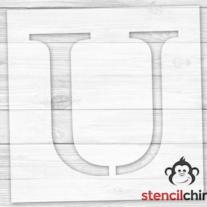Letter U Stencil for Sign, Serif Letter Stencil, Monogram Letter Stencil, Vinyl, Reusable Plastic, Name Stencil, Wedding Gift, Home Decor