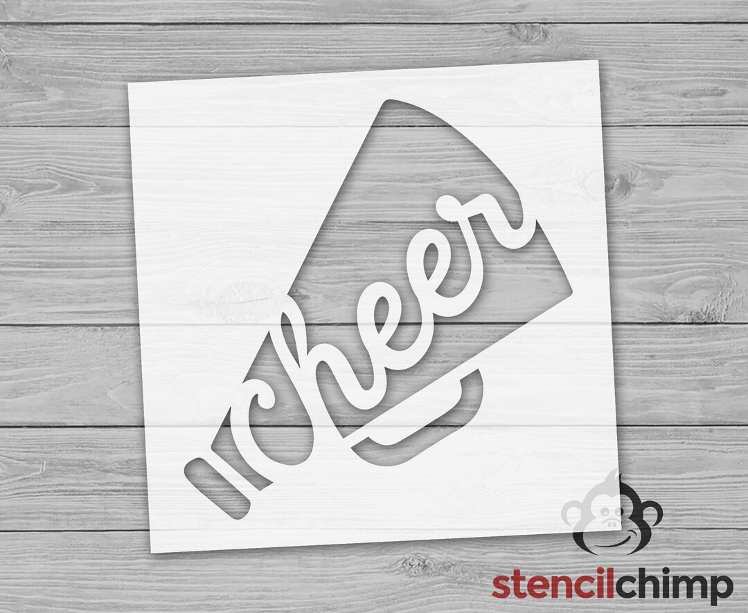 Cheer Megaphone Stencil for Sports Fan, Stencil for Cheerleader Spirit Signs, School Spirit Stencil, Pep Rally Stencil, Game Day Sign - Etsy