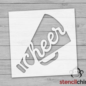 Cheer Megaphone Stencil for Sports Fan, Stencil for Cheerleader Spirit Signs, School Spirit Stencil, Pep Rally Stencil, Game Day Sign