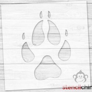 Fox Paw Print Stencil | Animal Paw Stencil | Fox Stencil | Large Paw Print Stencil | School Mascot Stencil | Hunting Stencil for Wood Sign