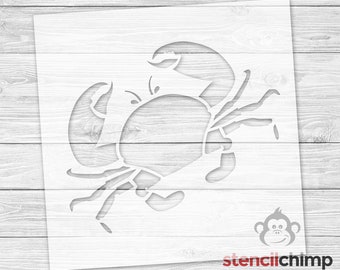 Crab Stencil | Beach Stencil | Ocean Stencil | Stencil for beach house | Beach house decor | Nautical stencil | Summer Stencil