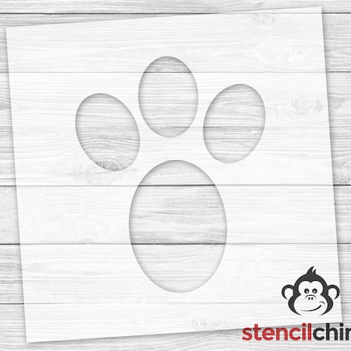 Easter Bunny Paw Print Stencil