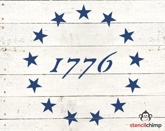 Betsy Ross Flag Stencil | 1776 Stencil | Patriotic USA Stencil | United States Stencil | Farmhouse Stencil | Memorial Day Stencil