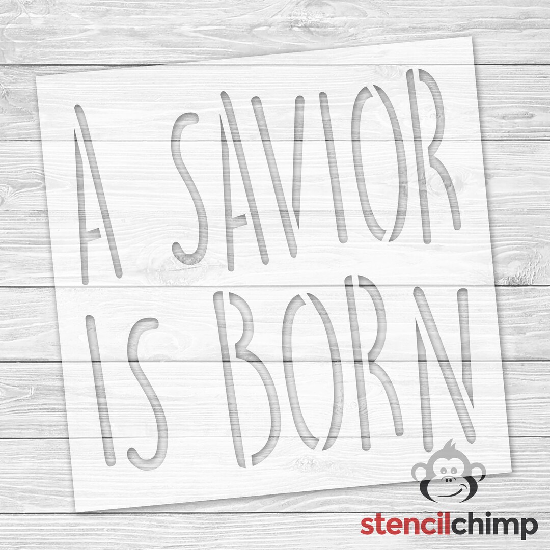 A Savior is Born Stencil, Christmas Stencil, Christmas Carol Religious ...