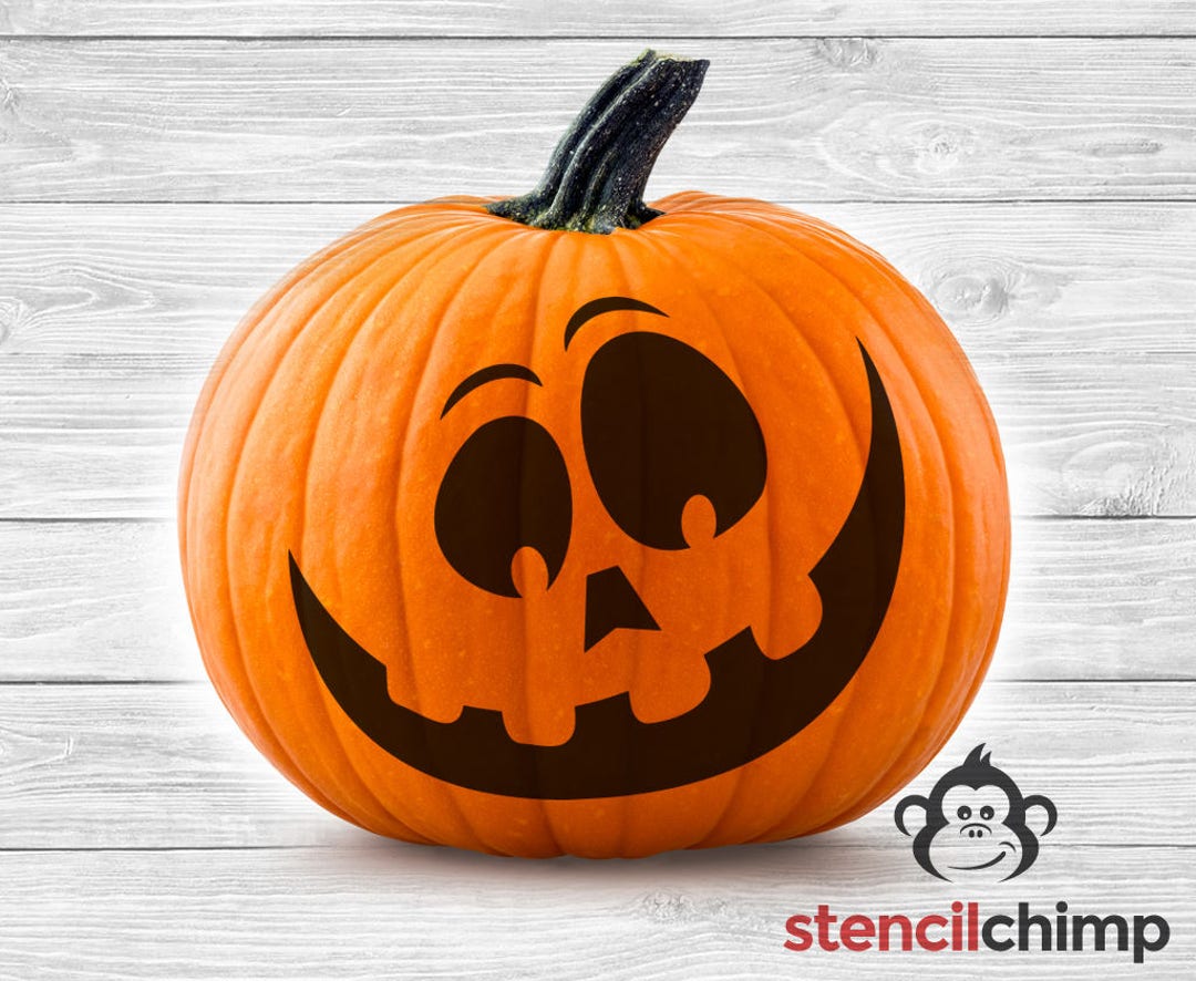 Goofy Pumpkin Stencil Halloween Stencil Trick Or Treat Fall Stencil goofy-pumpkin-stencil-halloween-stencil-trick-or-treat-fall-stencil