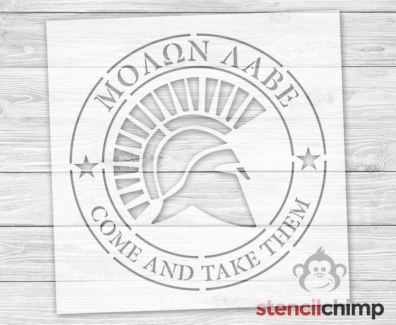 Molon Labe Stencil Come and Take Them Patriotic Pro Gun | Etsy