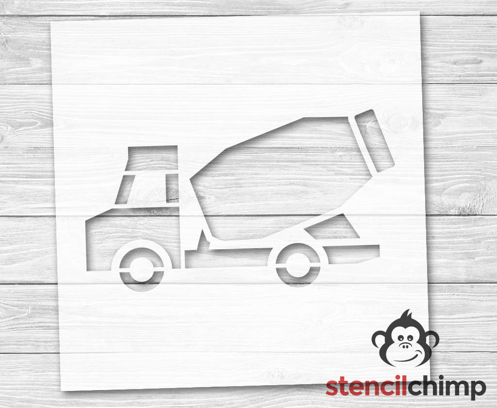 Cement Truck Stencil Construction Stencil for Kids Stencil | Etsy