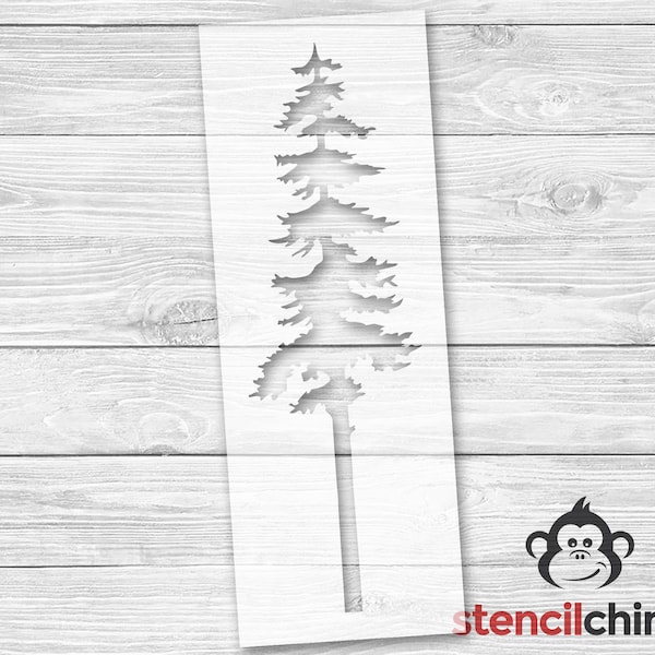 Skinny Tree Stencil | Fir Tree Stencil | Christmas Tree Stencil | Evergreen Tree Stencil | Farm Fresh Trees Stencil | Reusable Stencil