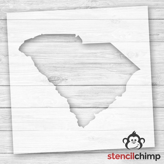 North Carolina State Stencil Template - Reusable Mylar Stencil For Walls, Wood, Crafts