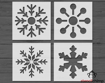 Single Stick-Style Snowflake Stencil