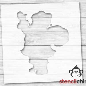 Santa Stencil | Christmas Stencil | Holiday Stencil | Santa silhouette stencil |  St. Nick stencil | Old St. Nick stencil | DIY Art Stencil