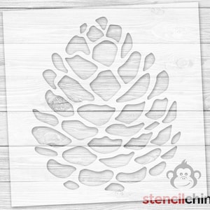 Pine Cone Stencil | Conifer Cone Stencil for Fall Decor  | Forest Stencil | Fall Stencil | DIY Art Stencil | Harvest | Thanksgiving Stencil