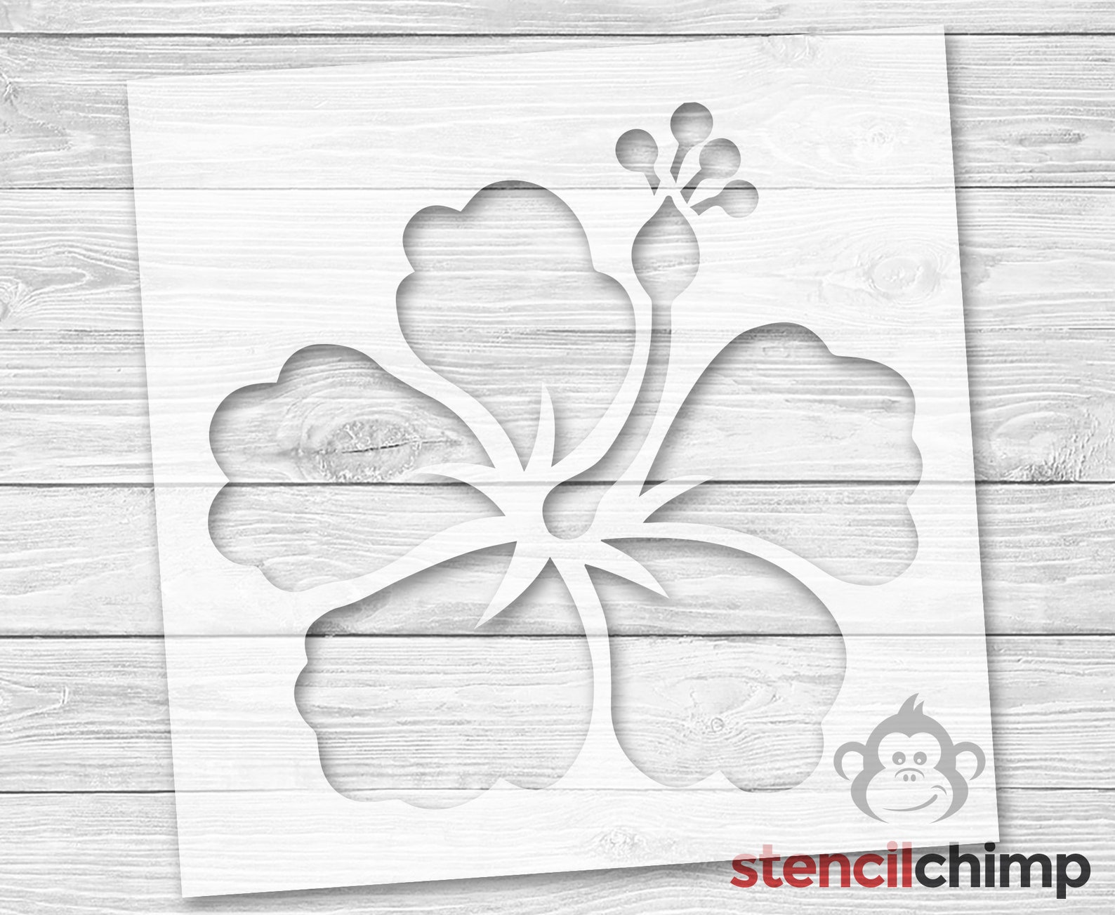 Hibiscus Stencil Flower Stencil Hawaii Flower Stencil for Etsy