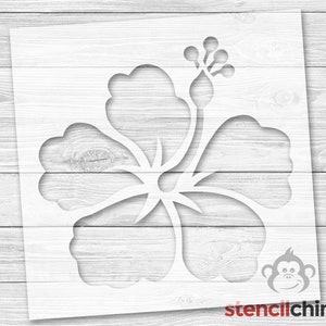 Hibiscus Stencil | Flower Stencil | Hawaii Flower Stencil for Luau | Floral Stencil | Summer Stencil | Garden Stencil DIY Stencil for Sign