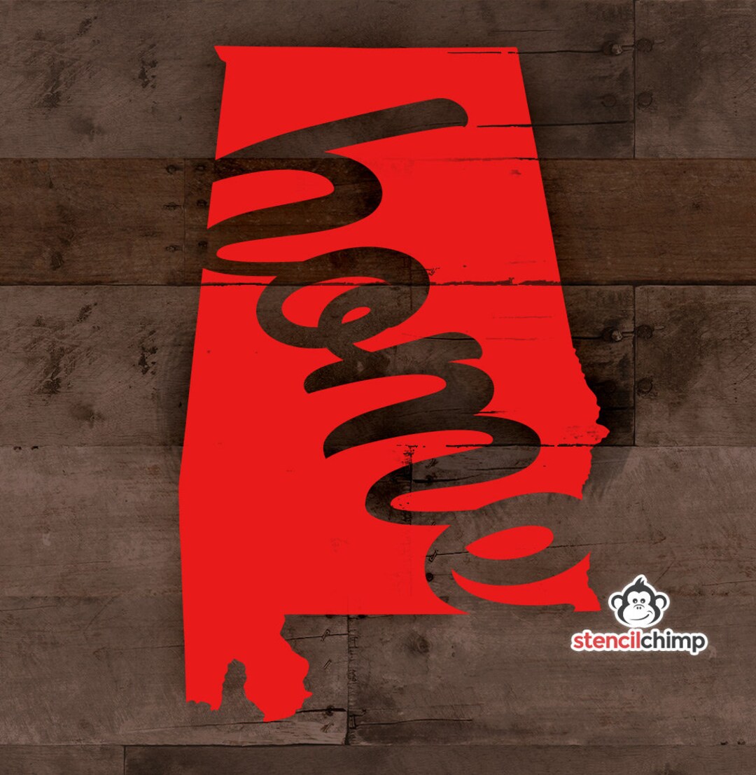Stencil Alabama Home Stencil Sweet Home Alabama Stencil Etsy