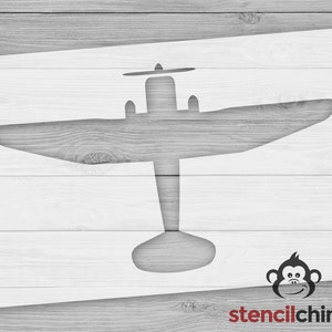 Airplane Stencil, Single Propeller Plane Stencil for kids room, Aviation Stencil, Pilot Stencil, Travel Craft for Kids