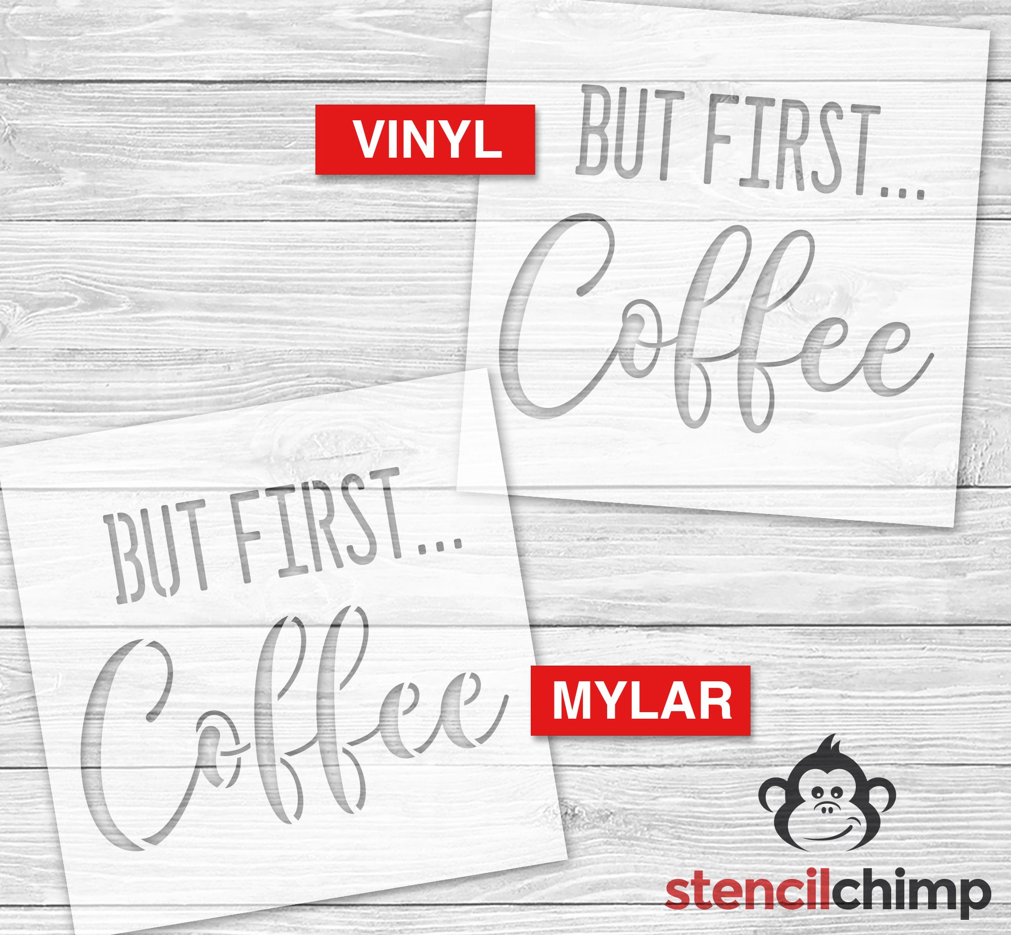But First Coffee Stencil Funny Coffee Stencil Coffee Bar | Etsy
