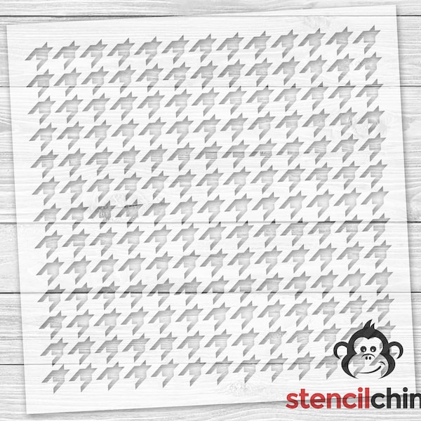 Houndstooth Pattern Stencil, Houndstooth Stencil Pattern for background template,  Reusable Repeating Pattern Stencil, Cookie Stencil