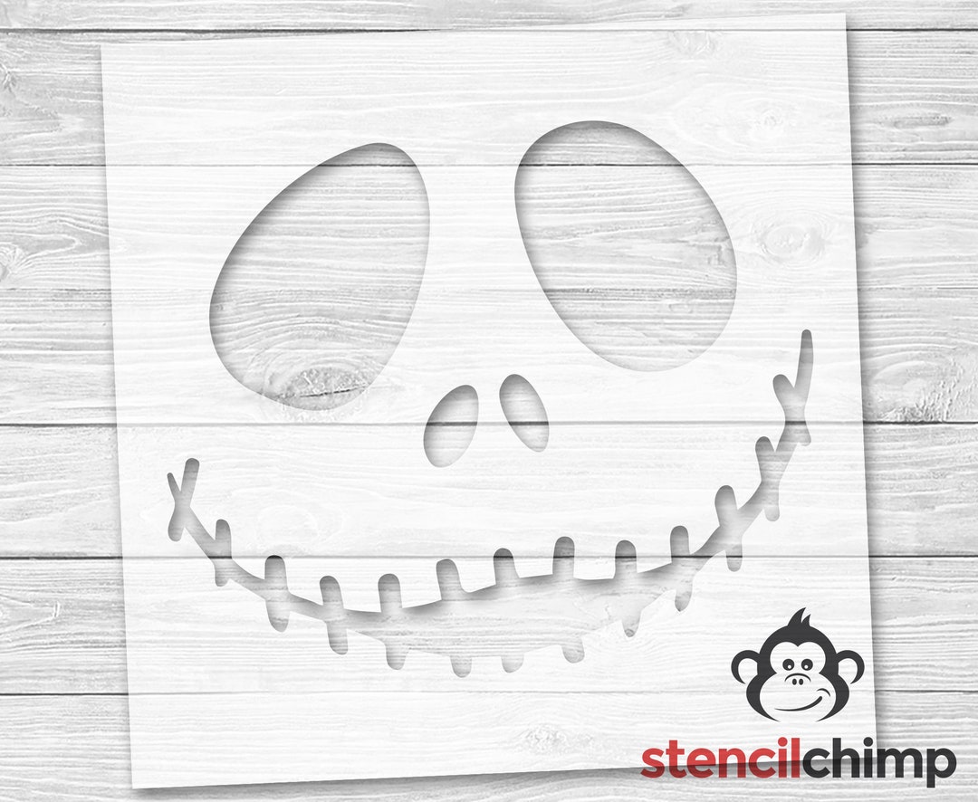 Skeleton Face Halloween Stencil Cute Halloween Stencil Fall