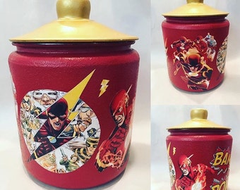 Custom Made Cookie Jar, WanderLust Jar, The Flash Edition