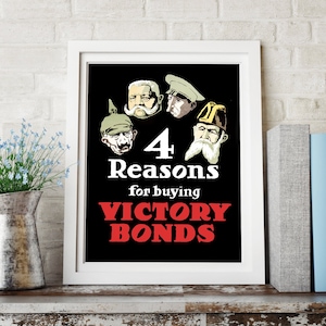 VINTAGE PROPAGANDA POSTER, World War War Bonds Poster