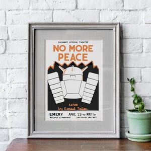 VINTAGE PROPAGANDA POSTER, WW2 World War 2 Propaganda, No More Peace Vintage WW2 Art Print, Poster or Canvas