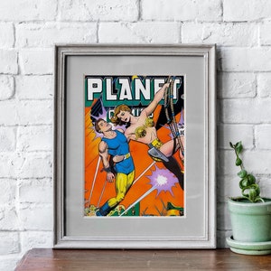 VINTAGE SCIFI POSTER - Vintage Planet Comics Outer Space Science Fiction Art Print / Wall Art - Vintage Science Fiction