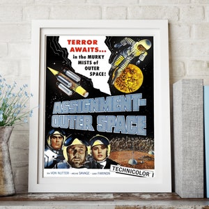 SCIFI MOVIE POSTER - Assignment Outer Space. Vintage Science Fiction Poster / Wall Art Quality Reproduction