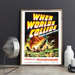 VINTAGE SCIFI MOVIE Poster or Canvas Print, Vintage Science Fiction Space / Alien Movie Art Print, Vintage Movie