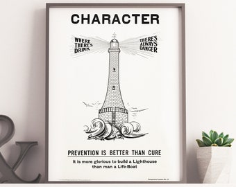 ALCOHOL PROHIBITION POSTER Vintage Temperance Whisky Beer, Bar Art Liquor Poster  Prohibition Poster, Poster or Canvas Print