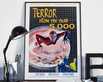 VINTAGE MOVIE POSTER - Terror from the Year 5000. Vintage / Retro Wall Art Movie Poster.  Quality Reproduction