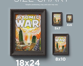 Affiche Vintage Originale RUDOLF - Atome, Loup, Bombe Atomique - Tchécoslovaquie Années 1960