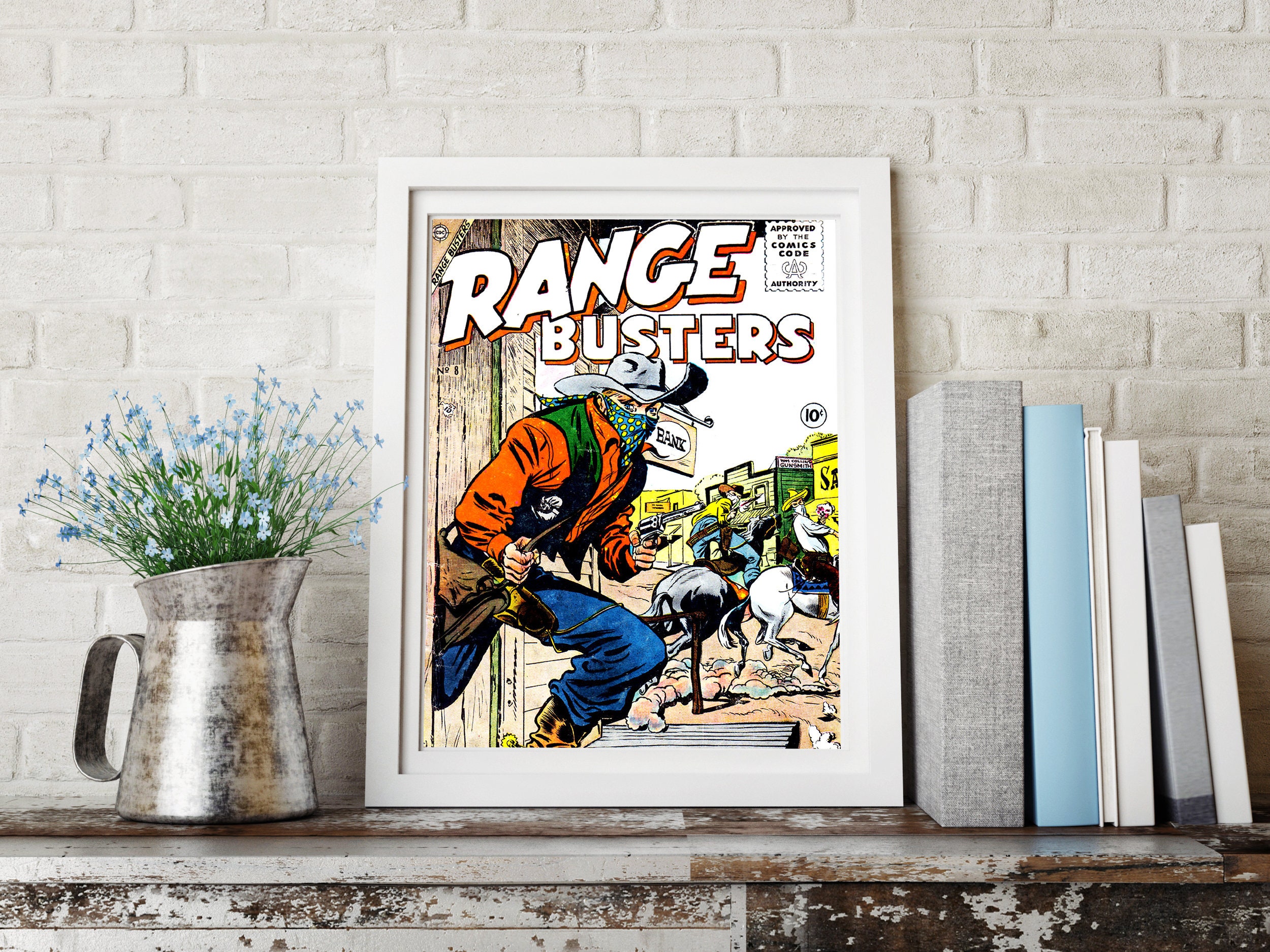 Vintage Western Poster - Rangebusters Outlaws of the West Cowboy Poster ...