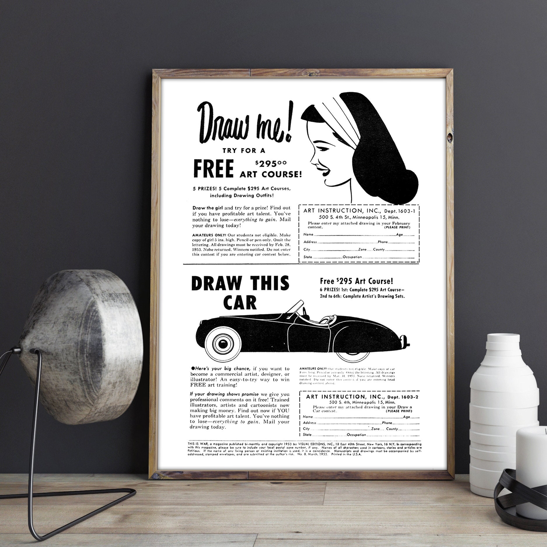 VINTAGE ADVERTISEMENT POSTER - 
