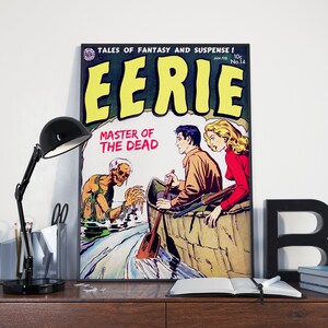 VINTAGE HORROR POSTER Eerie Comics Poster or Canvas Print - Art Print, Quality Reproduction