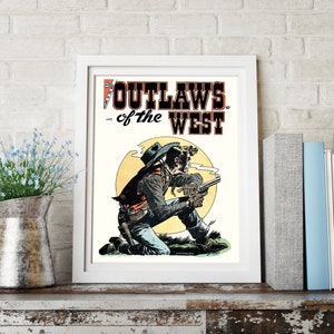 Vintage Western Poster - Outlaws of the West Poster or Canvas Print - Etsy