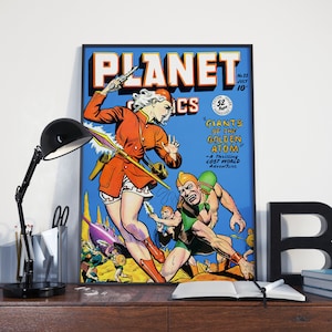 VINTAGE SCIFI POSTER - Planet Comics Outer Space Science Fiction Art Print / Wall Art - Vintage Science Fiction / Comic Artwork, Home Decor