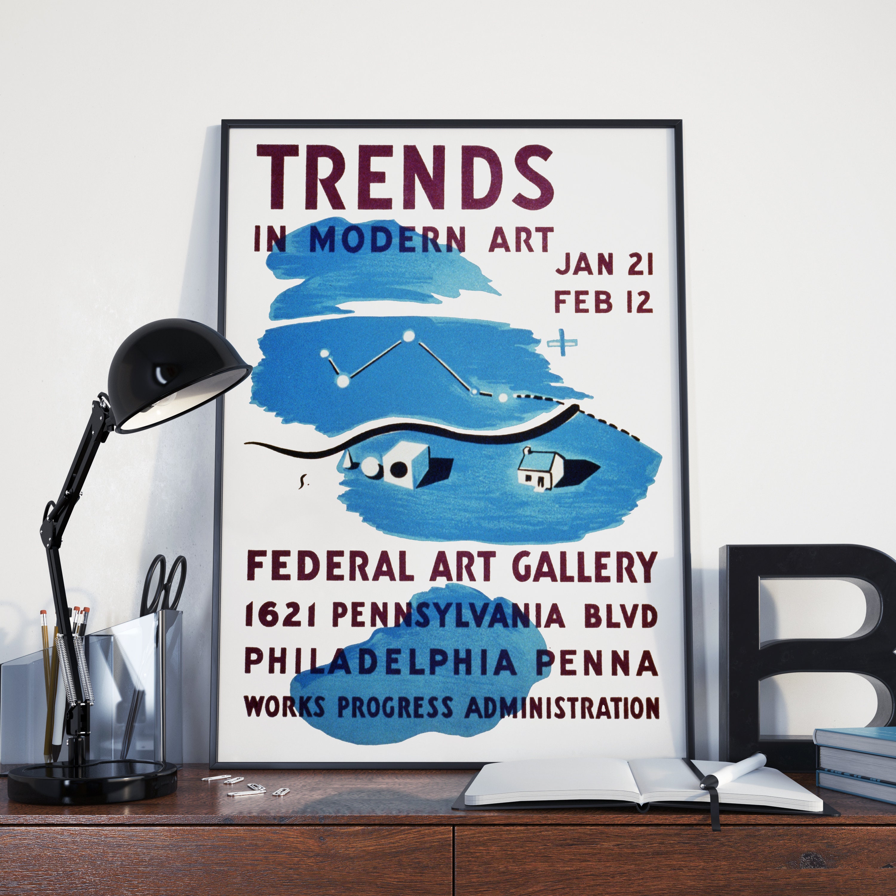 Vintage Art Print Trends in Modern Art Exhibition Poster Etsy