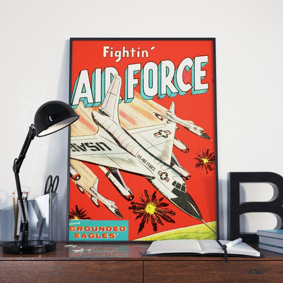 VINTAGE AIRFORCE POSTER - World War 2 Propaganda Vintage Airforce