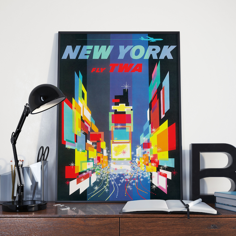 VINTAGE NEW YORK Travel Poster 70's New York City Travel Poster, New ...