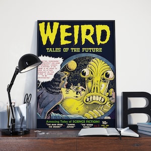 Vintage Science Fiction Poster. Weird Tales of the Future Vintage Scifi / Outer Space Poster or Canvas Print