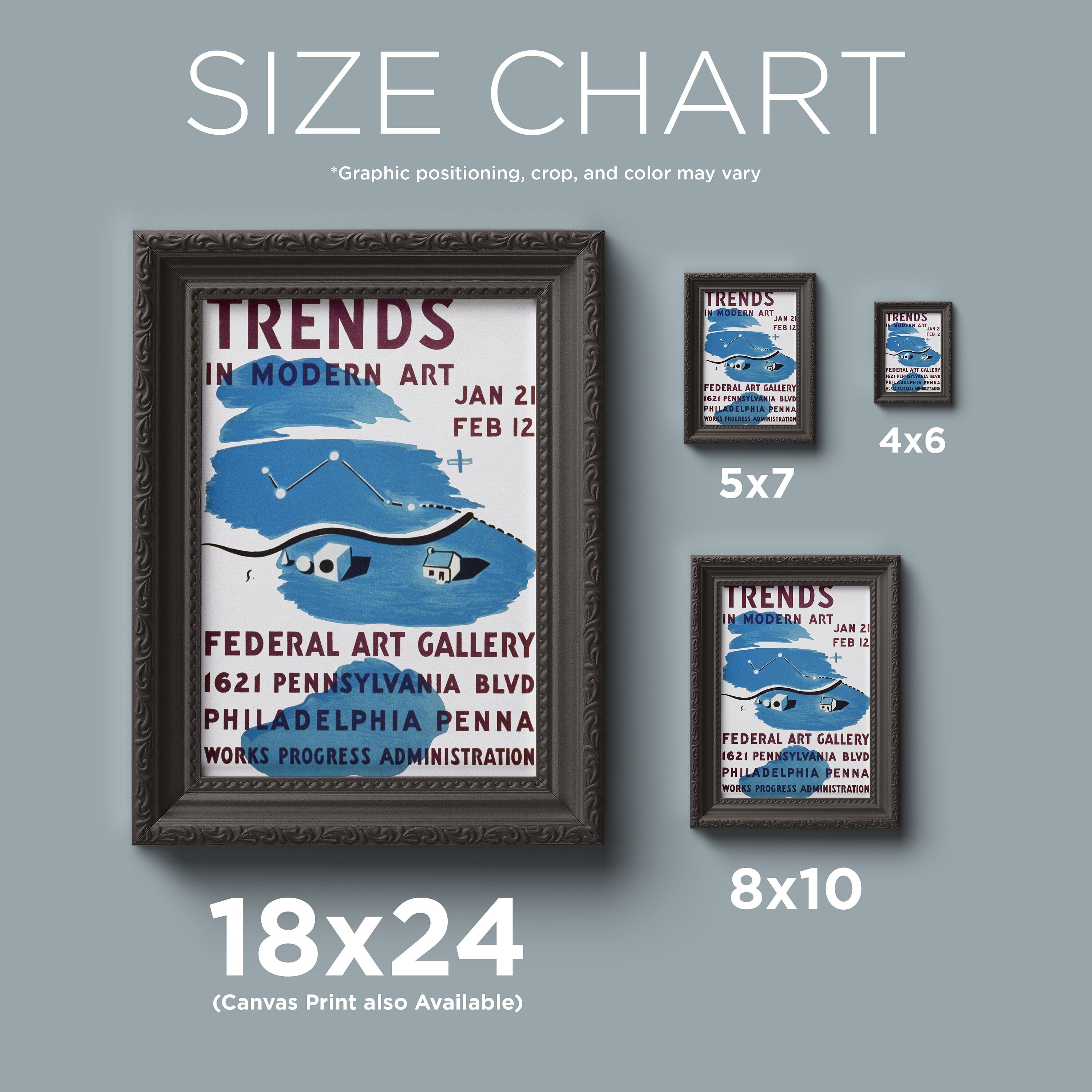 Vintage Art Print Trends in Modern Art Exhibition Poster Etsy