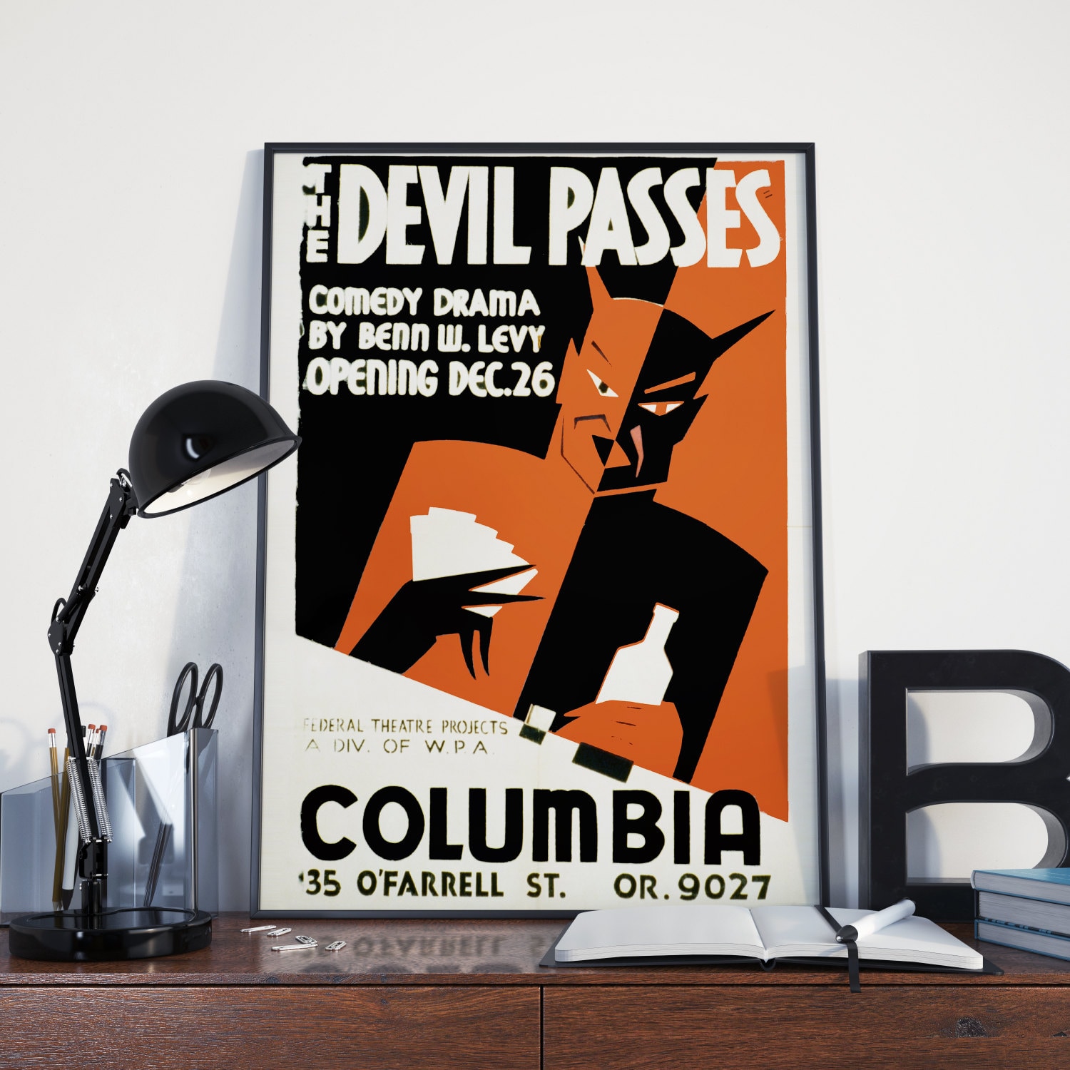 VINTAGE BROADWAY POSTER Playhouse Art Print the Devil - Etsy