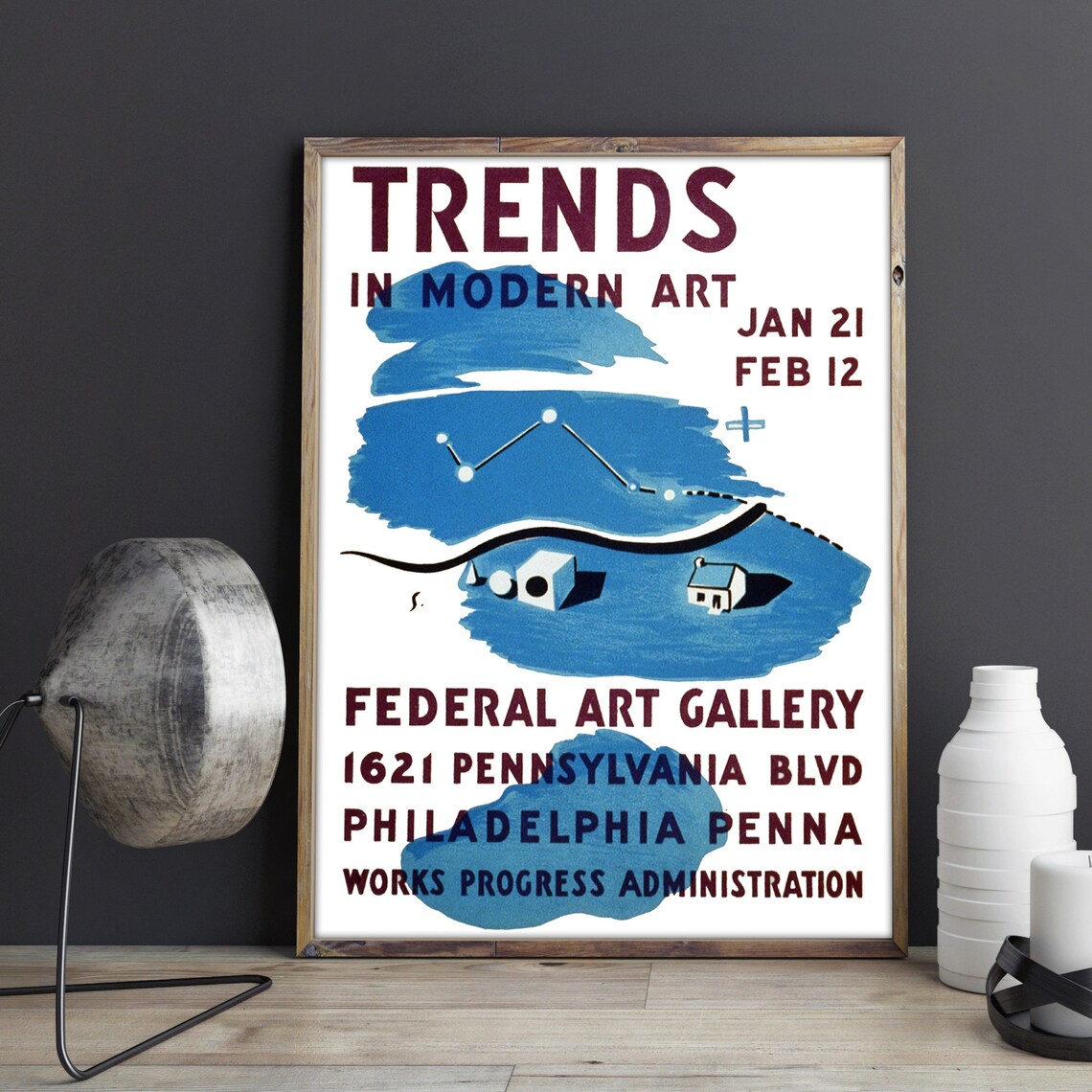 Vintage Art Print Trends in Modern Art Exhibition Poster Etsy
