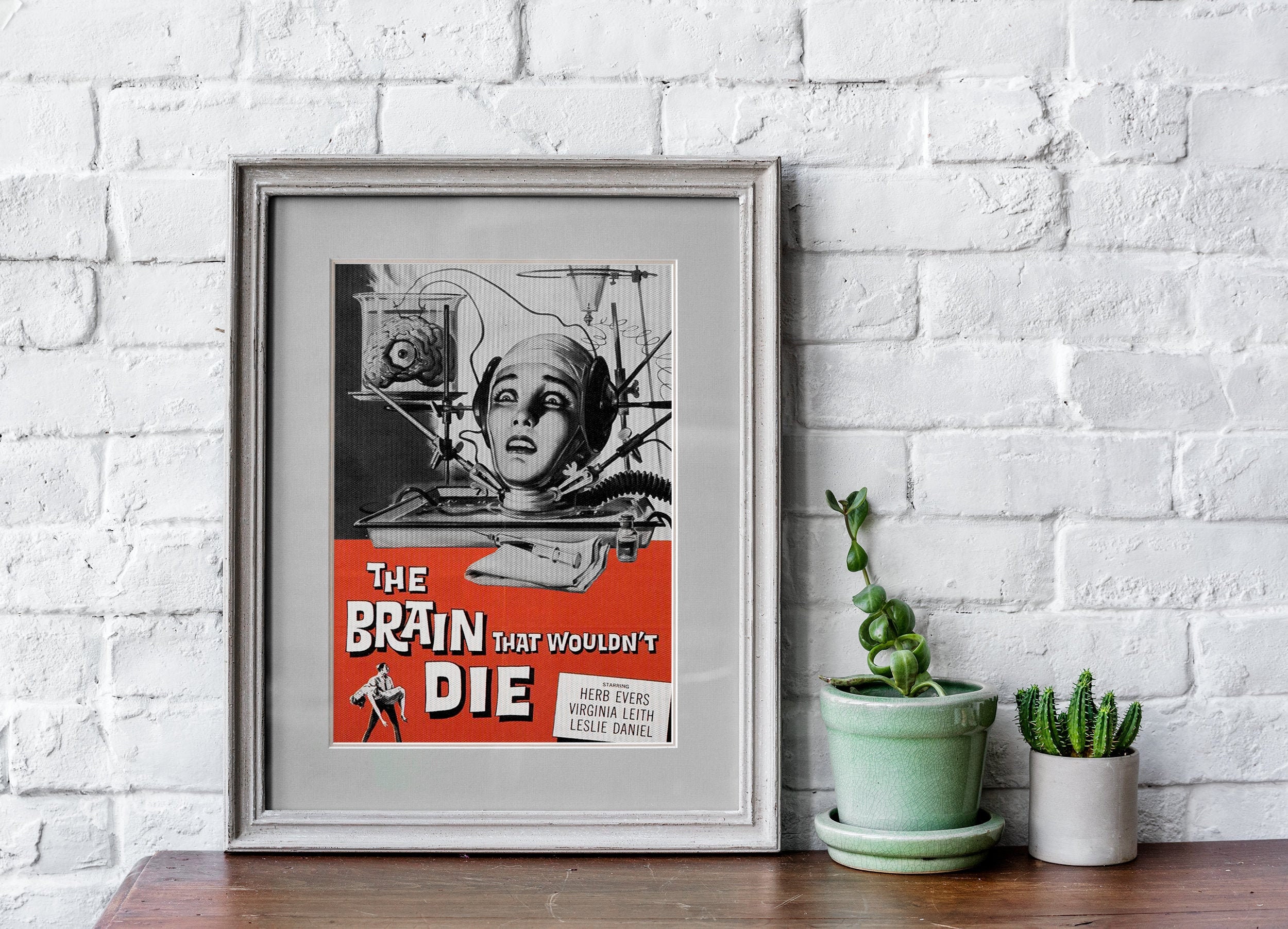 Vintage Science Fiction Movie Poster - The Brain That Wouldn't Die - Sci Fi  Retro Print - Ready To Hang Traditional Wall Art