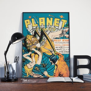 VINTAGE SCIFI POSTER - Planet Comics Space Science Fiction Art Print / Wall Art - Vintage Science Fiction / Comic Artwork, Kids Home Decor